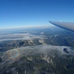 Flugwegposition um 14:53:08: Aufgenommen in der Nähe von Gemeinde St. Pankraz, Österreich in 2854 Meter